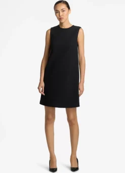 Online St. John Bonded Tweed Shift Dress Black