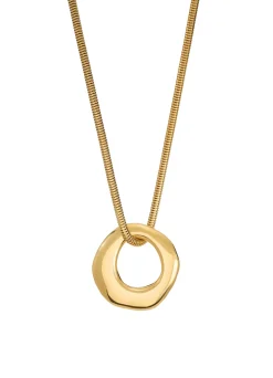 Sale St. John Christina Caruso Circle Pendant Necklace Gold