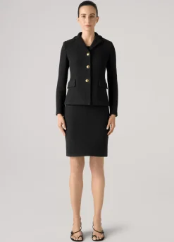 Sale St. John Compact Boucle Jacket Black