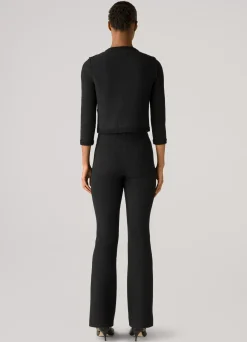 Outlet St. John Compact Boucle Knit Pant Black