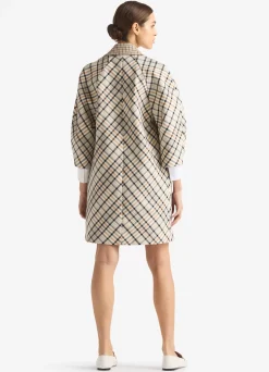 Hot St. John Double Face Check Jacket Stone Multi