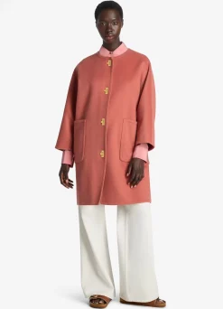 Hot St. John Doubleface Wool and Cashmere Blend Jacket Rouge