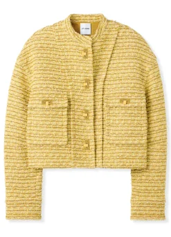 Online St. John Iconic Textured Tweed Jacket Golden Yellow Multi