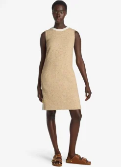 Online St. John Italian Tweed Contrast Trim Dress Light Sand