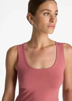 St. John Jersey Knit Tank Rouge