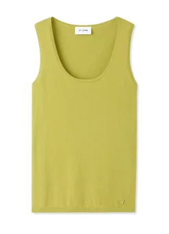 St. John Jersey Knit Tank Chartreuse