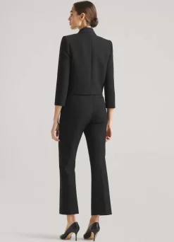 Discount St. John Karla in Stretch Crepe Suiting Pant Black