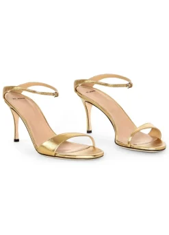 Discount St. John Laminated Leather Sandal Gold