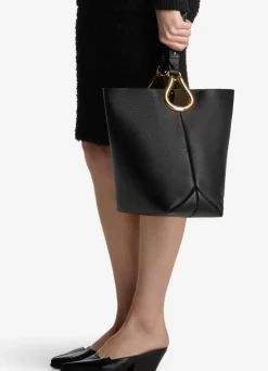 Online St. John Leather Hobo Bag Black