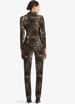 Best St. John Leopard Jacquard Jacket Caramel Multi