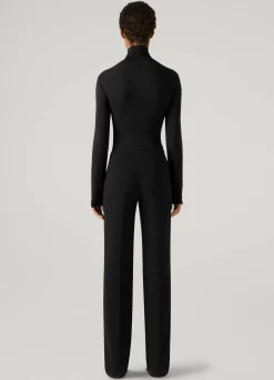 Sale St. John Long Sleeve T-Neck Shell White