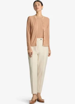 St. John Lurex Jersey Knit Cardigan Light Blossom