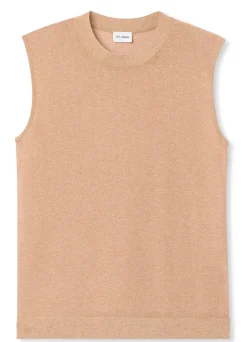 Clearance St. John Lurex Jersey Knit Shell Light Blossom