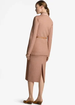 Sale St. John Lurex Knit Jacket Blossom/Lurex Multi