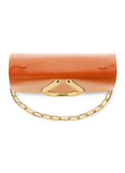 Hot St. John Mini Loop Leather Clutch Mandarino