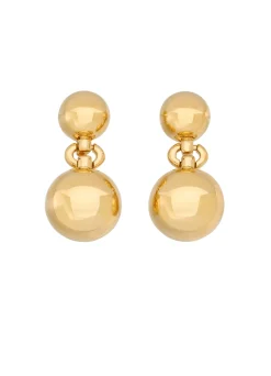 Discount St. John Round Drop Earrings Gold
