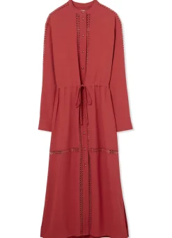 Discount St. John Satin Back Crepe Dress Rose