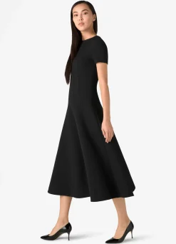 Online St. John Short Sleeve Dress Black