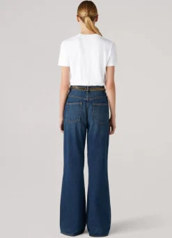 New St. John Short Sleeve Jersey Top White