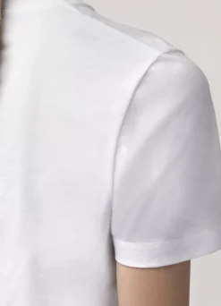 New St. John Short Sleeve Jersey Top White