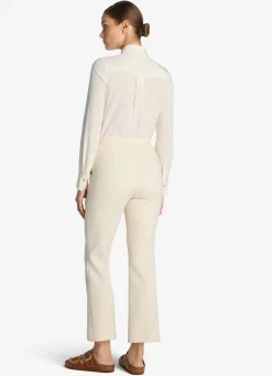Online St. John Signature Stretch Crepe Suiting Pant Ecru