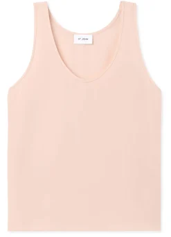 New St. John Silk Crepe De Chine Shell Light Blossom