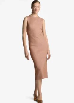 Best St. John Sleeveless Lurex Knit Dress Blossom/Lurex Multi