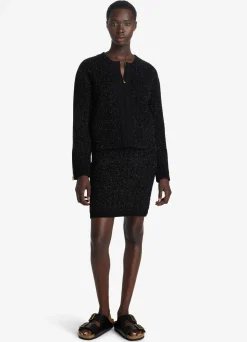 Best St. John Sparkly Stretch Knit Skirt Black Multi