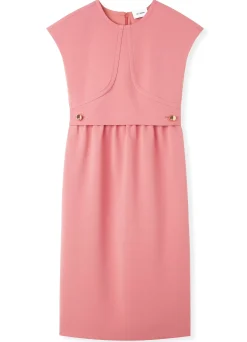 Hot St. John Stretch Cady Cap Sleeve Dress Rouge