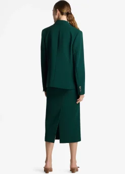 Sale St. John Stretch Cady Jacket Spruce