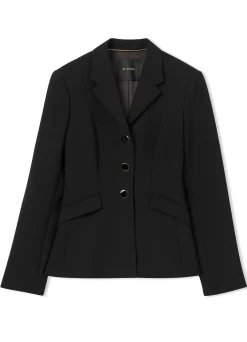 Sale St. John Stretch Crepe Suiting Jacket Black