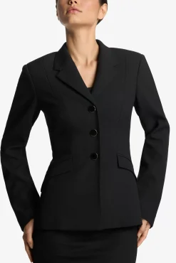 Sale St. John Stretch Crepe Suiting Jacket Black