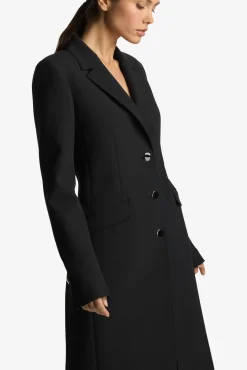 Sale St. John Stretch Crepe Suiting Topper Black