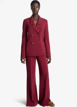 Sale St. John Stretch Italian Knit Cady Jacket Raspberry