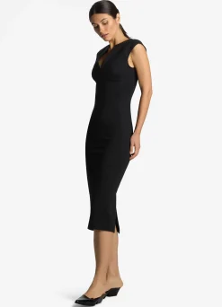 Best St. John Stretch Jersey Dress Black