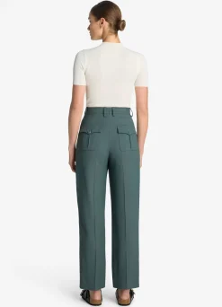 Best St. John Stretch Knit Short Sleeve Top Ecru